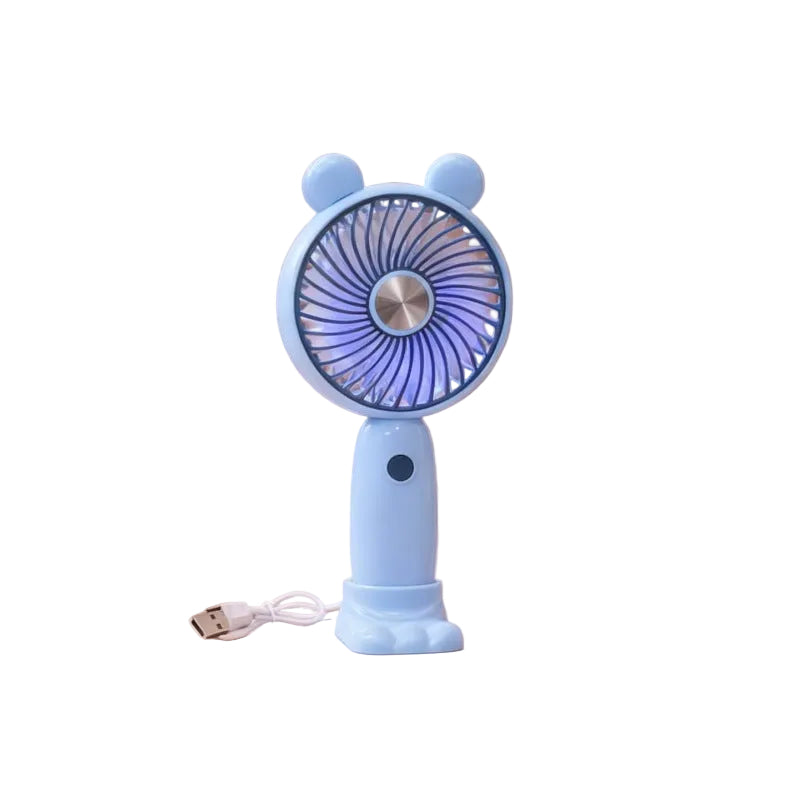 Unisex Mini Handventilator Draagbaar Met LED-lichtring 0