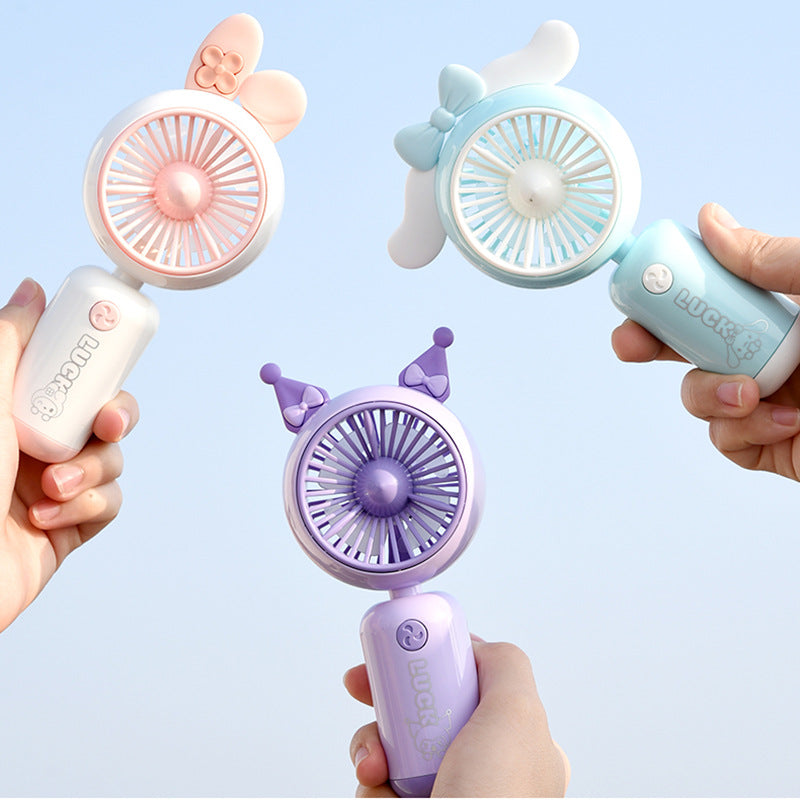 Unisex Mini Handventilator Draagbaar Met LED-lichtring 1