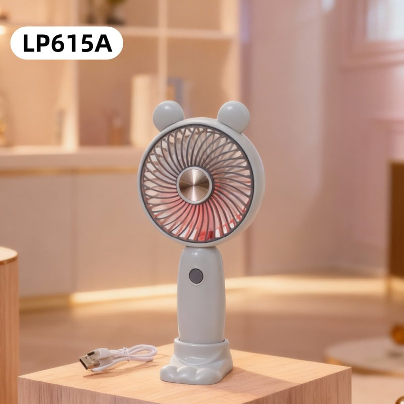 Unisex Mini Handventilator Draagbaar Met LED-lichtring 17