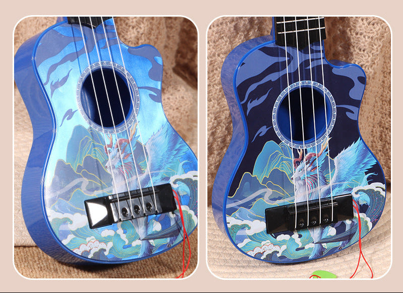 Unisex Mini Ukelele Draagbaar Met Charmant Bloemenpatroon 2