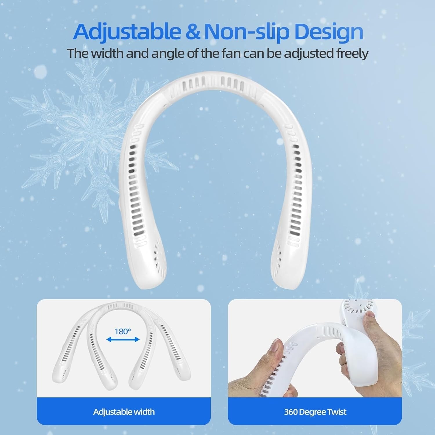 Unisex Nekventilator Draagbaar Bladloos Met 5 Snelheden 5
