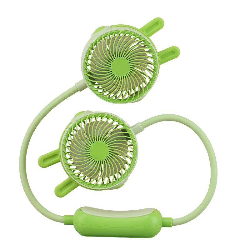 Unisex Nekventilator Draagbaar Met Dubbele Ventilatorkoppen 0