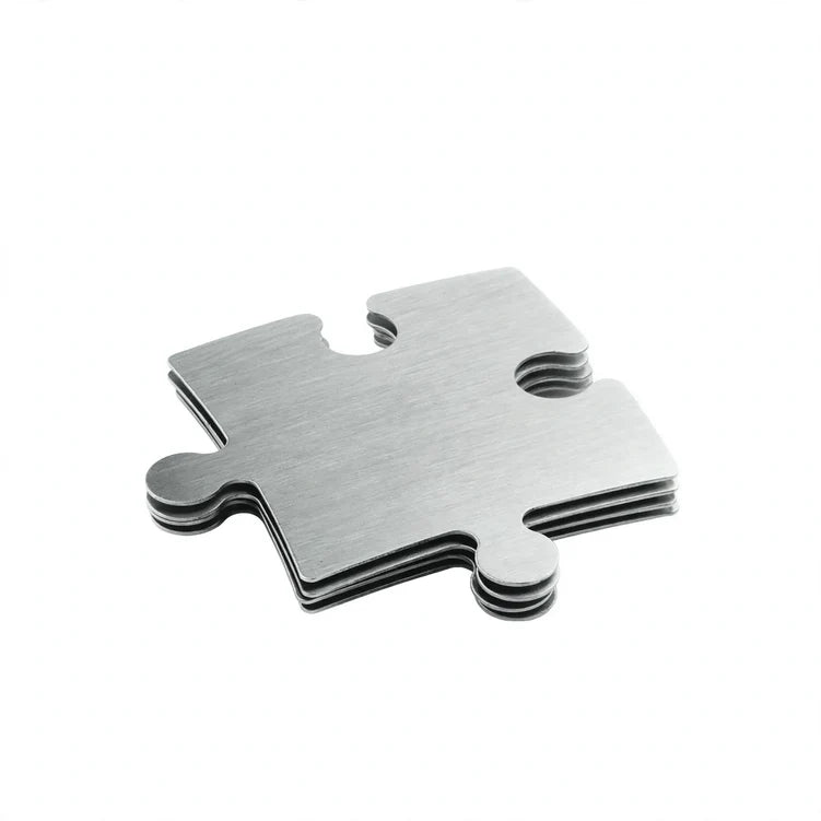 Unisex Onderzetter Roestvrijstaal Puzzelvorm Modern Design 2