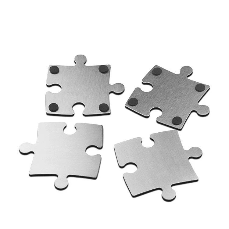Unisex Onderzetter Roestvrijstaal Puzzelvorm Modern Design 4