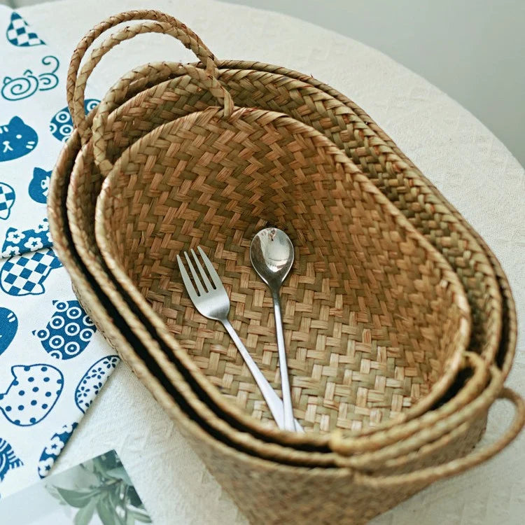 Unisex Opbergmand Handgeweven Natuurlijke Stijl 1