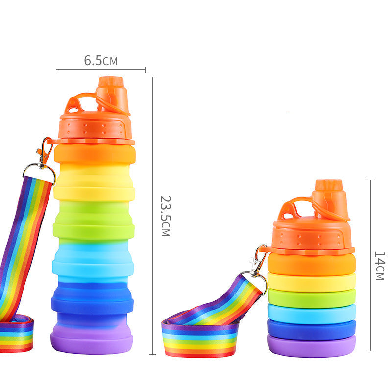Unisex Opvouwbare Drinkfles met Karabijnhaak 0