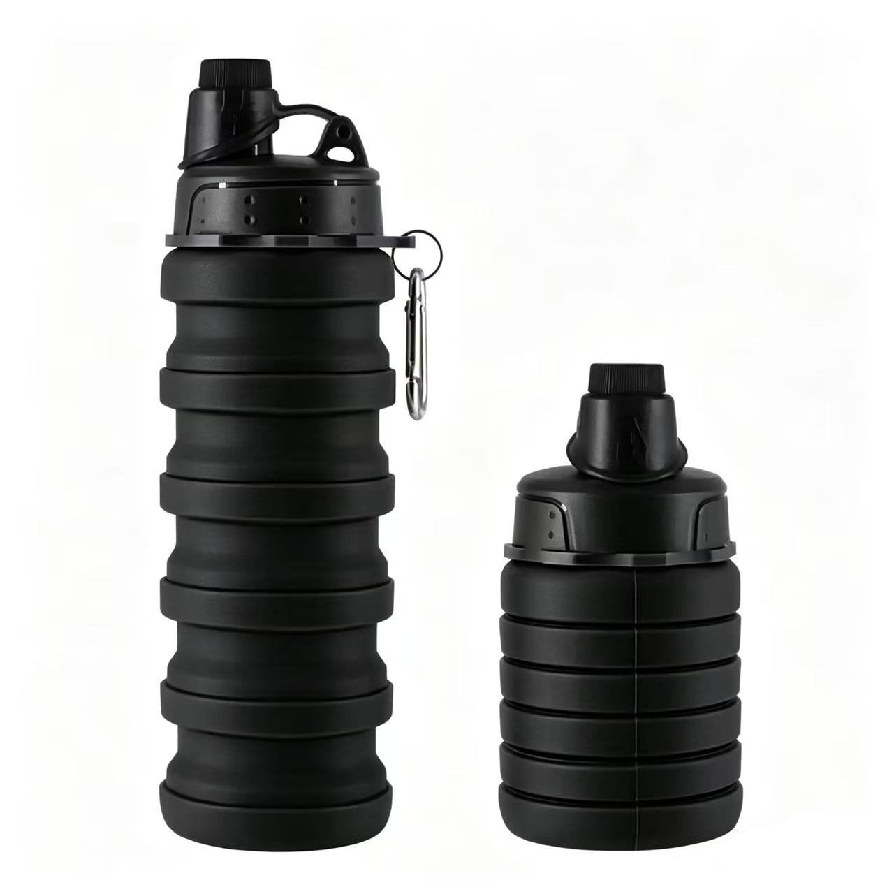 Unisex Opvouwbare Sportwaterfles met Karabijnhaak 0