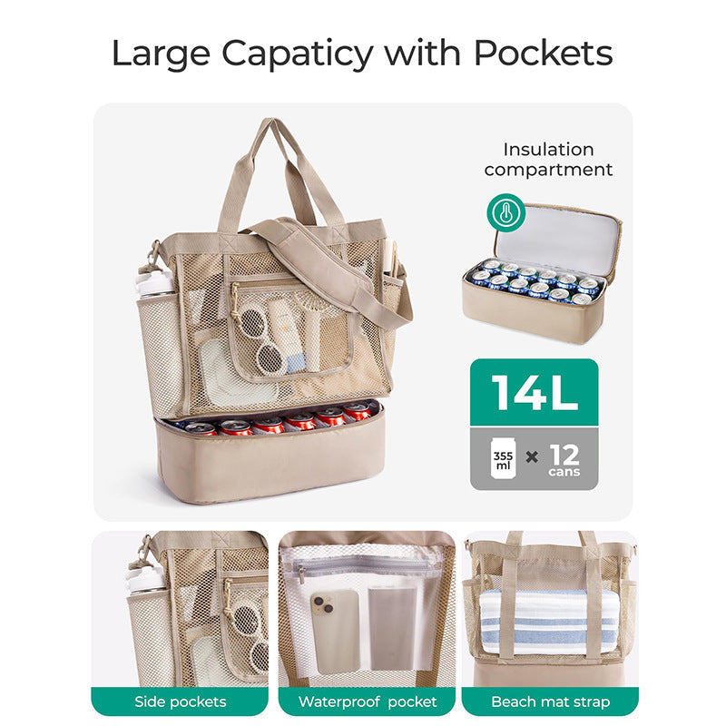 Unisex Picknickkoeltas Geïsoleerd en Ruim 4