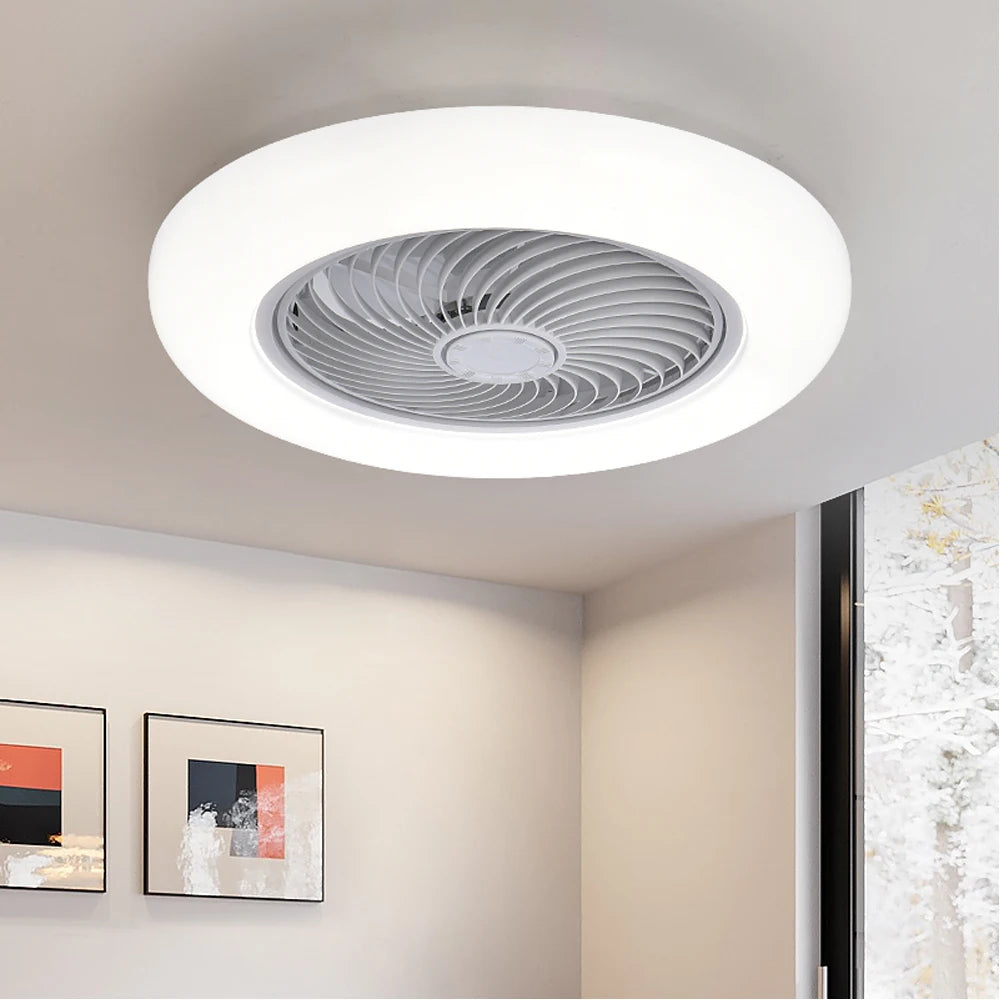 Unisex Plafondventilator Met Verlichting En Afstandsbediening Stil Design 0