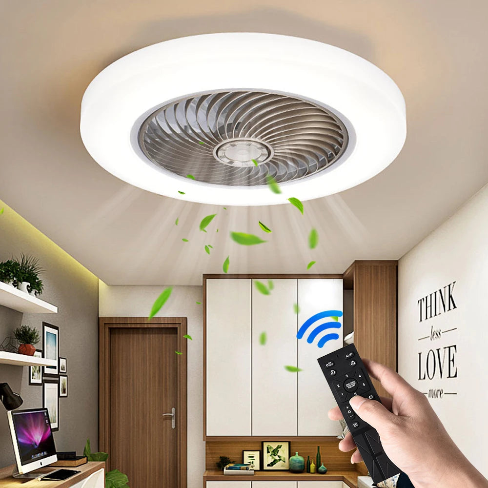 Unisex Plafondventilator Met Verlichting En Afstandsbediening Stil Design 1