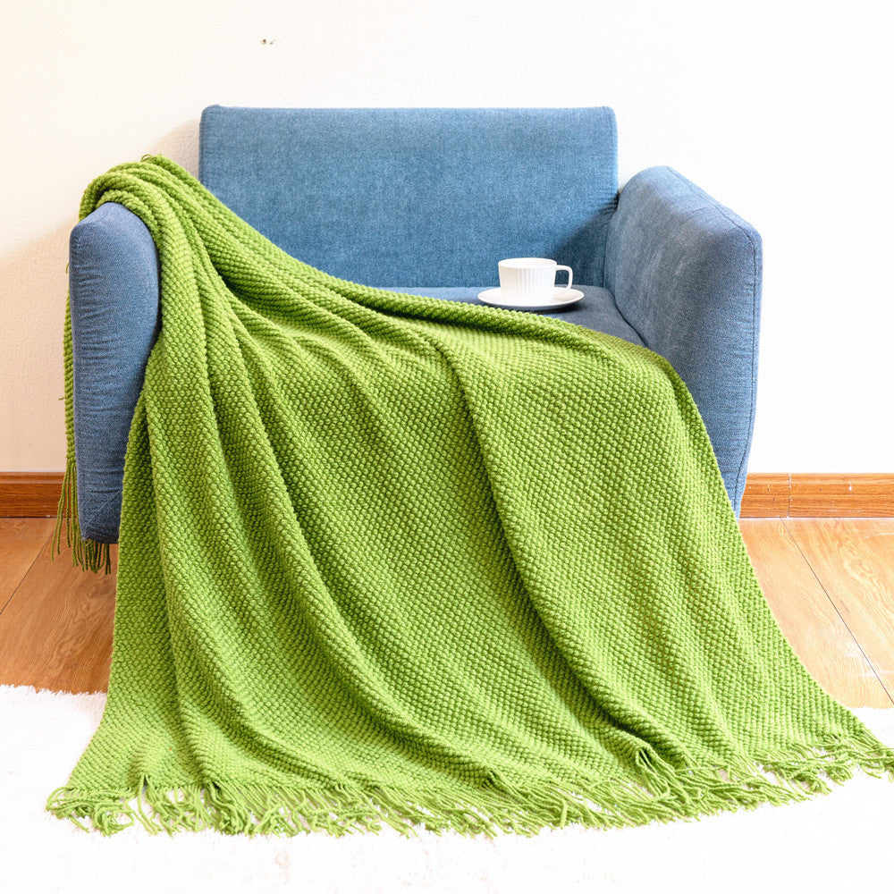 Unisex Plaid Met Textuur En Franje 10