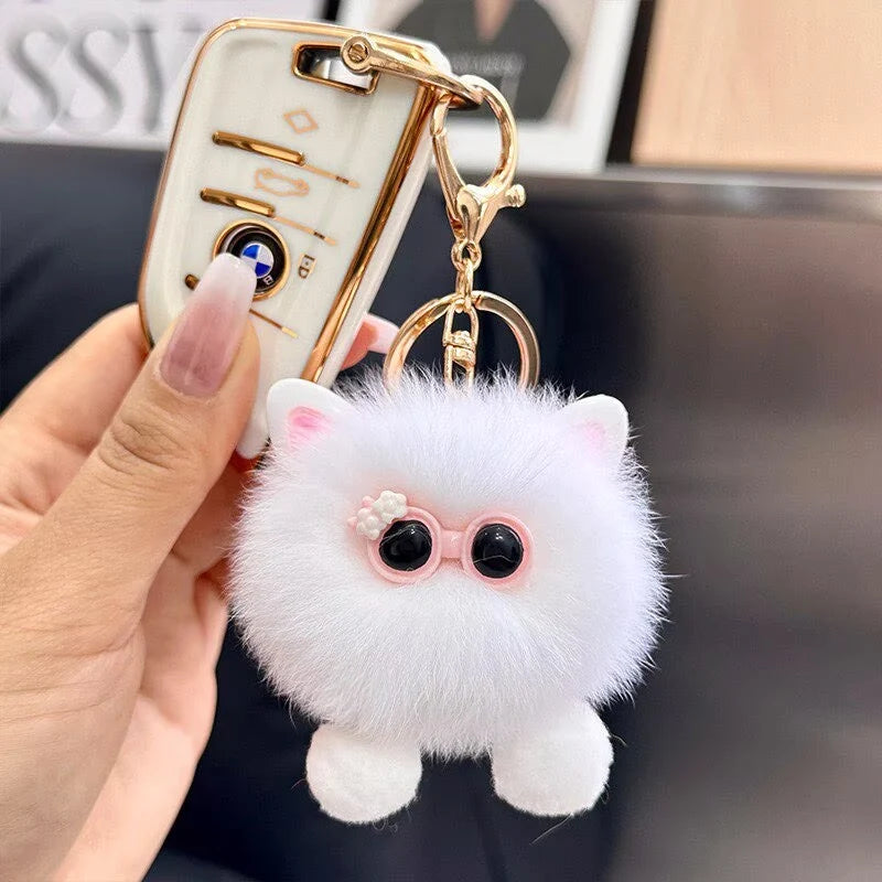 Unisex Pluche Sleutelhanger Kat Speels Accessoire 7