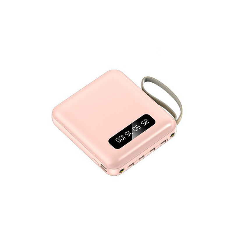 Unisex Powerbank Compact met Geïntegreerde Oplaadkabels 1