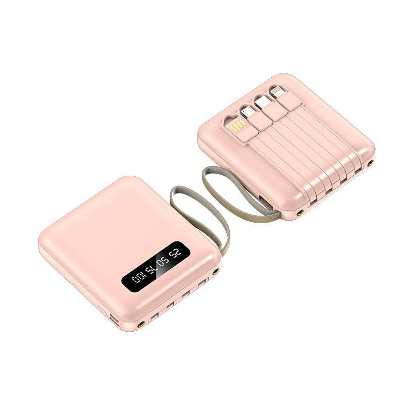 Unisex Powerbank Compact met Geïntegreerde Oplaadkabels 3