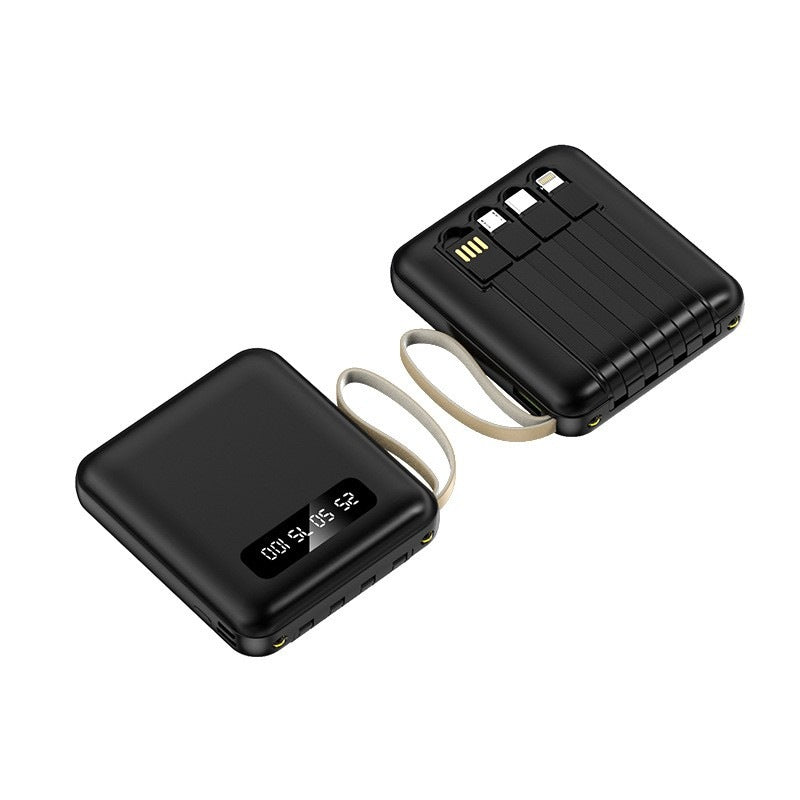 Unisex Powerbank Compact met Geïntegreerde Oplaadkabels 4