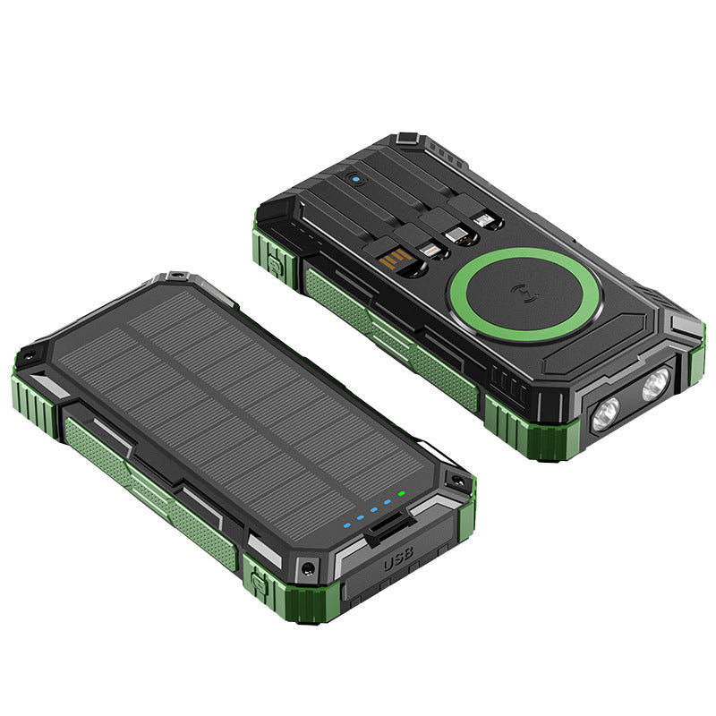Unisex Powerbank Solar Robuust Draagbaar Met LED-Licht 2