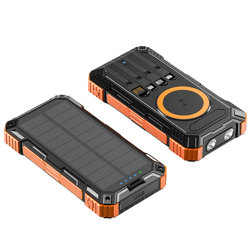 Unisex Powerbank Solar Robuust Draagbaar Met LED-Licht 3