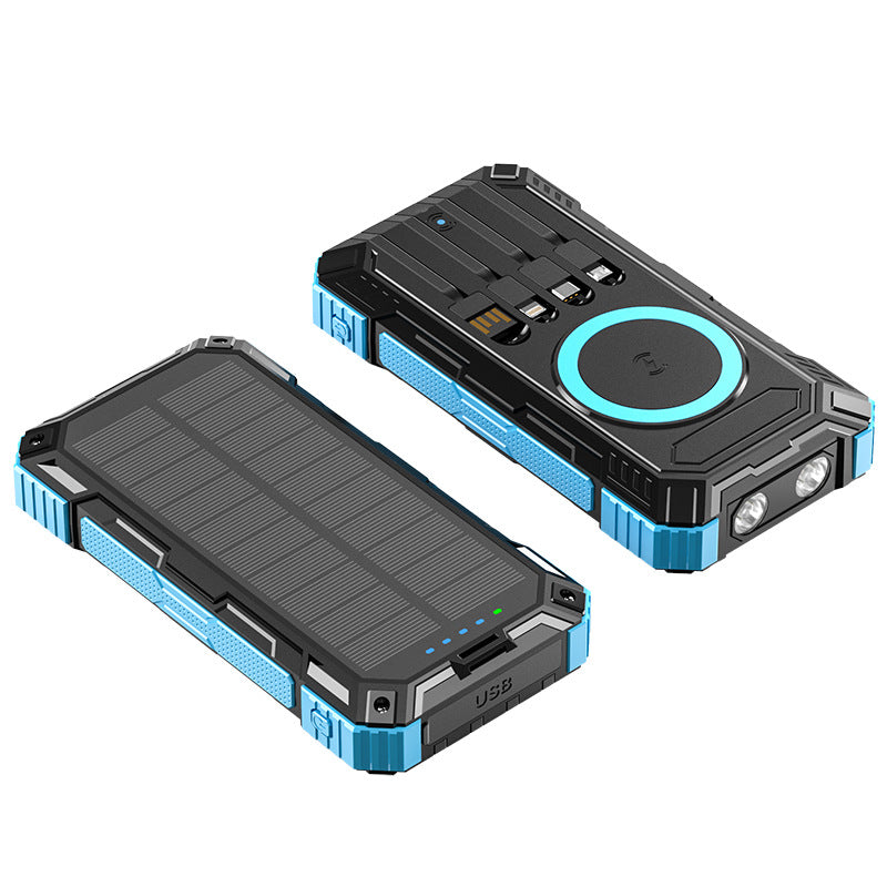 Unisex Powerbank Solar Robuust Draagbaar Met LED-Licht 5