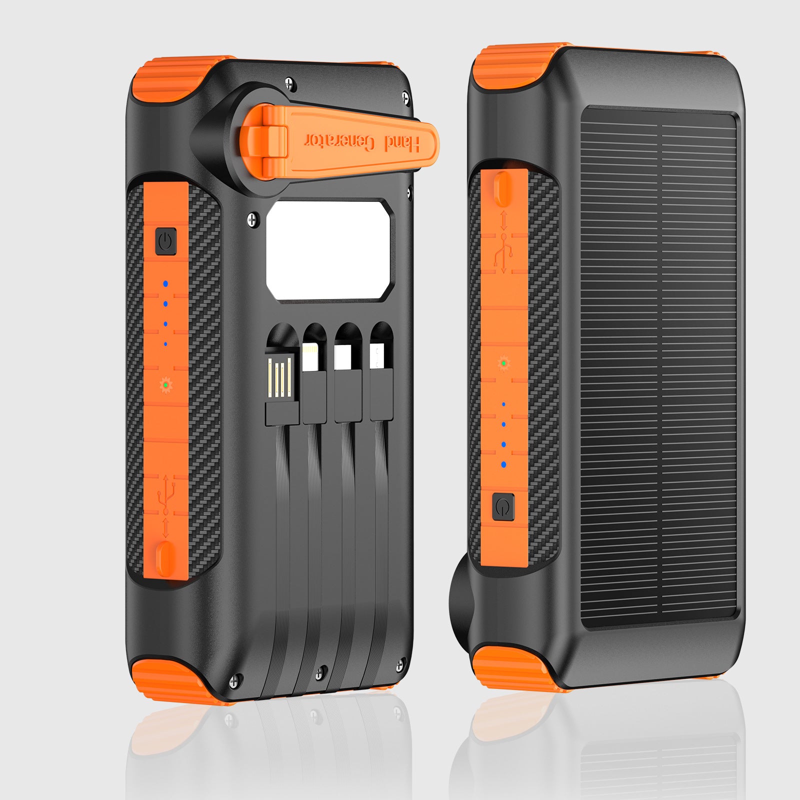 Unisex Powerbank Solar met LED-licht en Kompas 1
