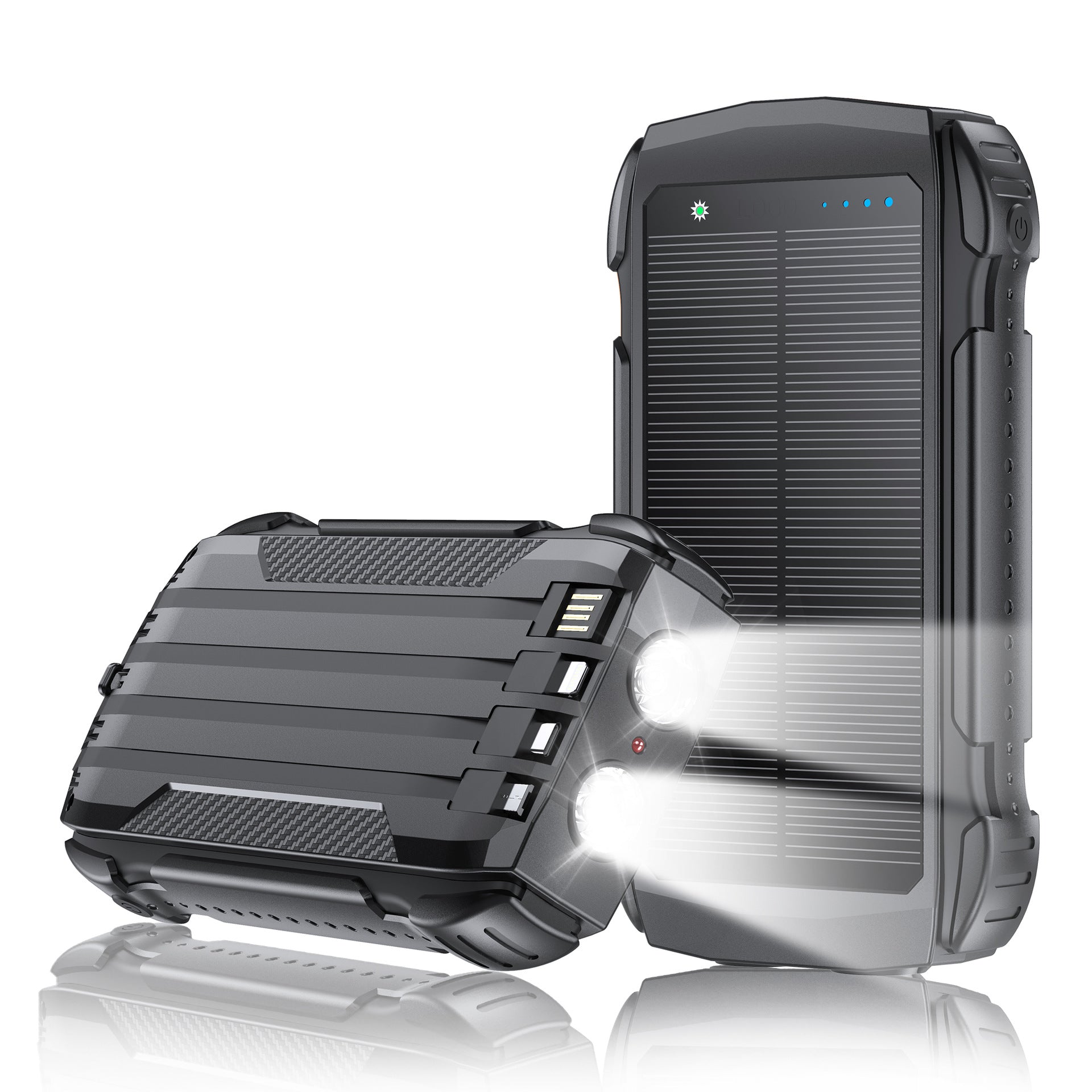 Unisex Powerbank Zonne-energie Met LED-verlichting Robuust Design 3