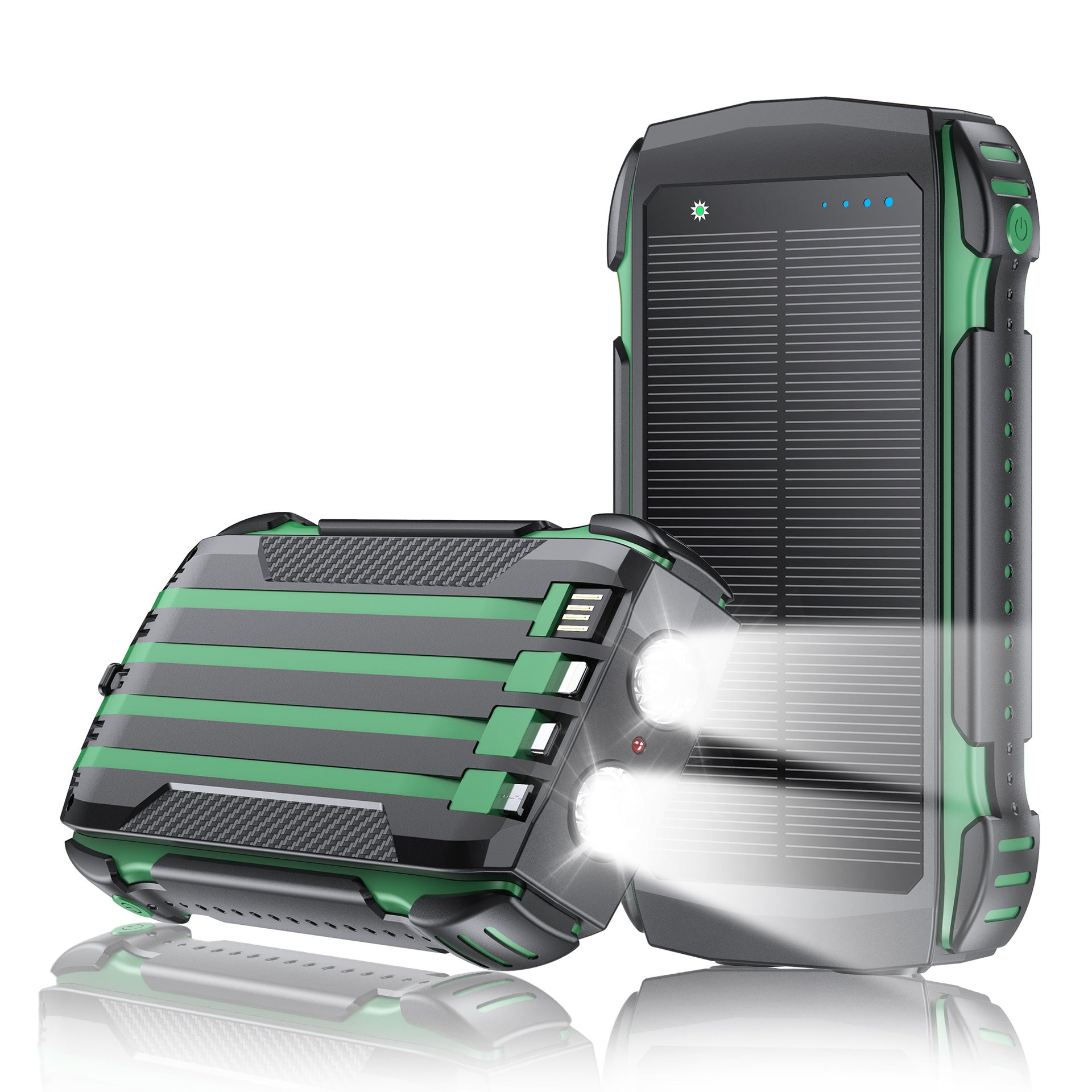 Unisex Powerbank Zonne-energie Met LED-verlichting Robuust Design 4