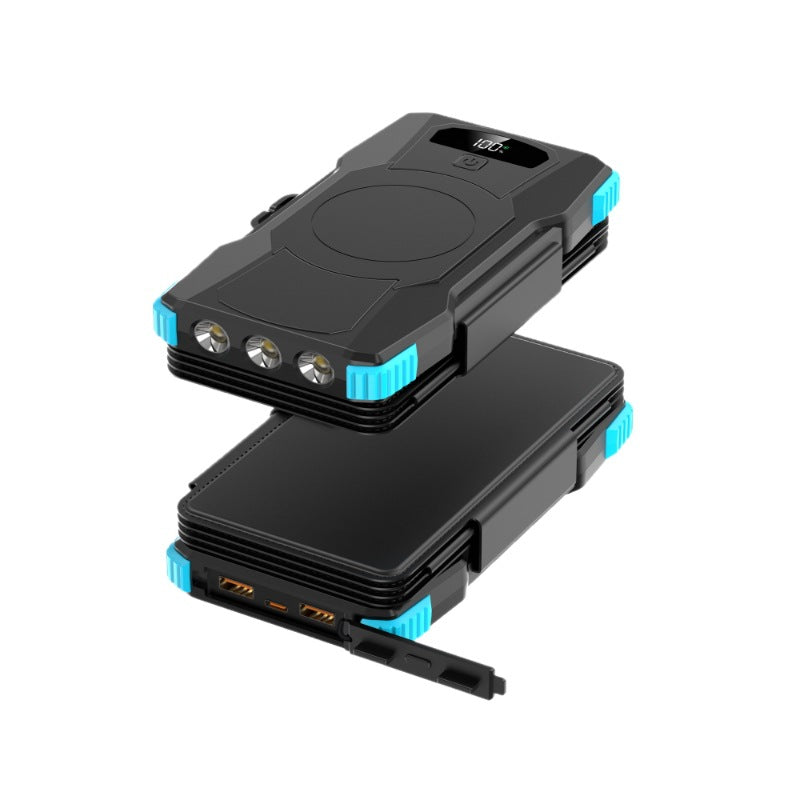 Unisex Powerbank Zonne-energie Met LED-verlichting en Meerdere USB-poorten 5