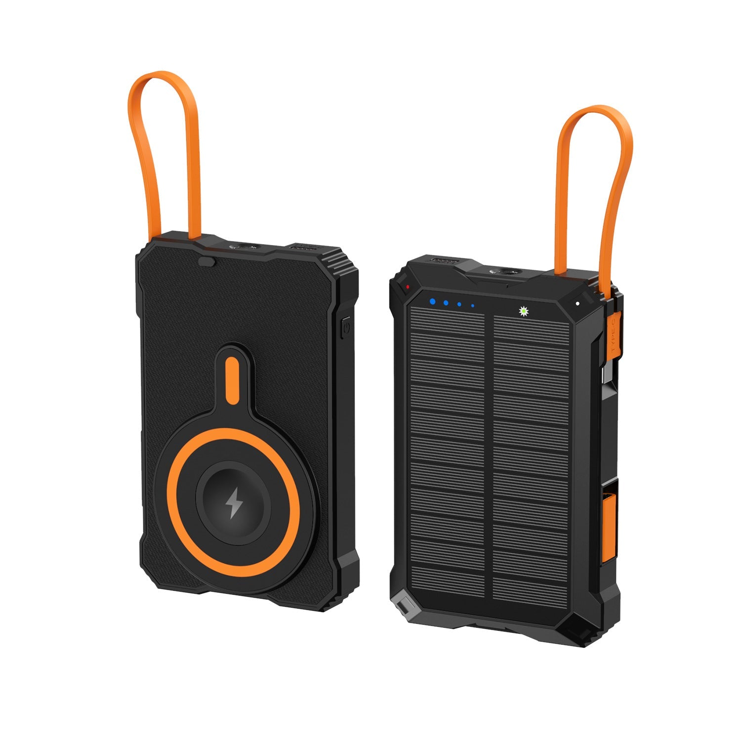 Unisex Powerbank met Zonne-energie en Draadloze Oplader 0