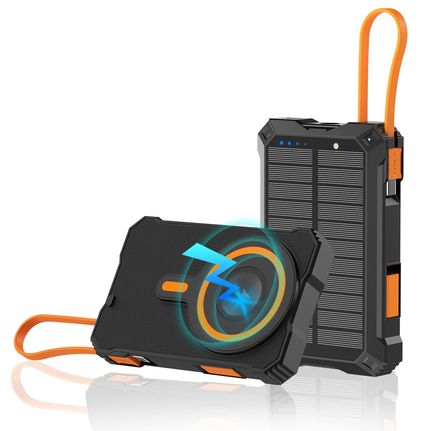 Unisex Powerbank met Zonne-energie en Draadloze Oplader 1