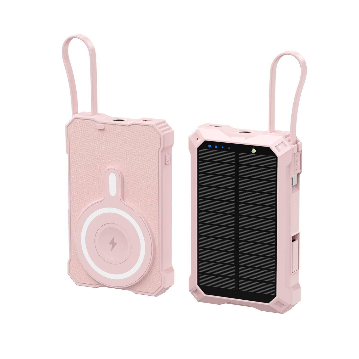 Unisex Powerbank met Zonne-energie en Draadloze Oplader 4