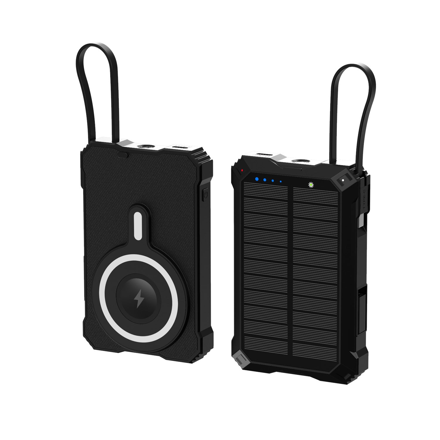 Unisex Powerbank met Zonne-energie en Draadloze Oplader 5