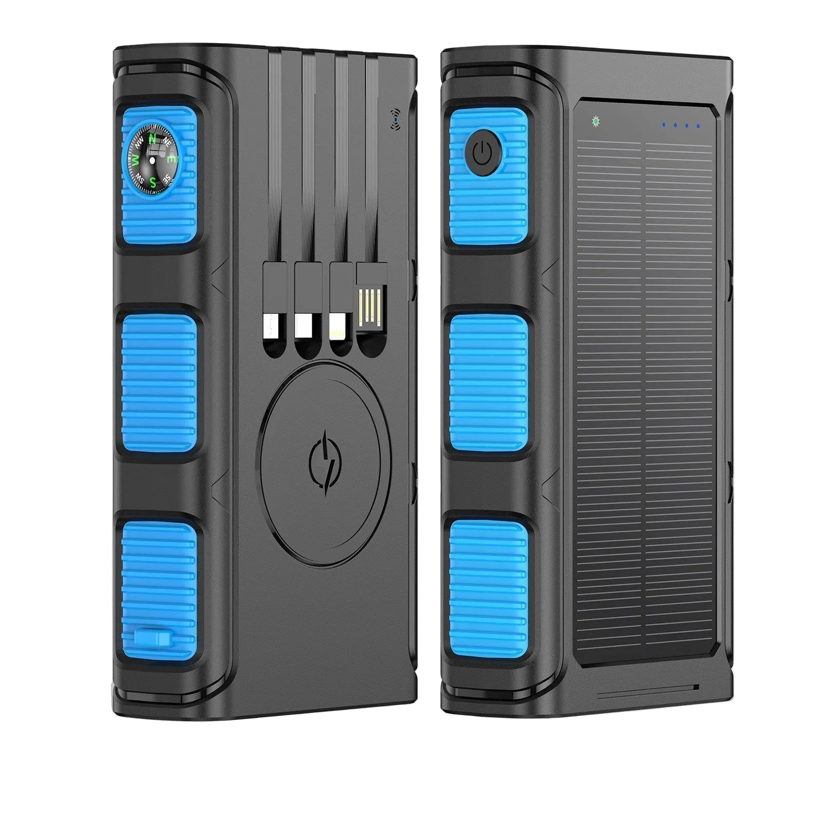 Unisex Powerbank met Zonne-energie en Geïntegreerd Kompas 0