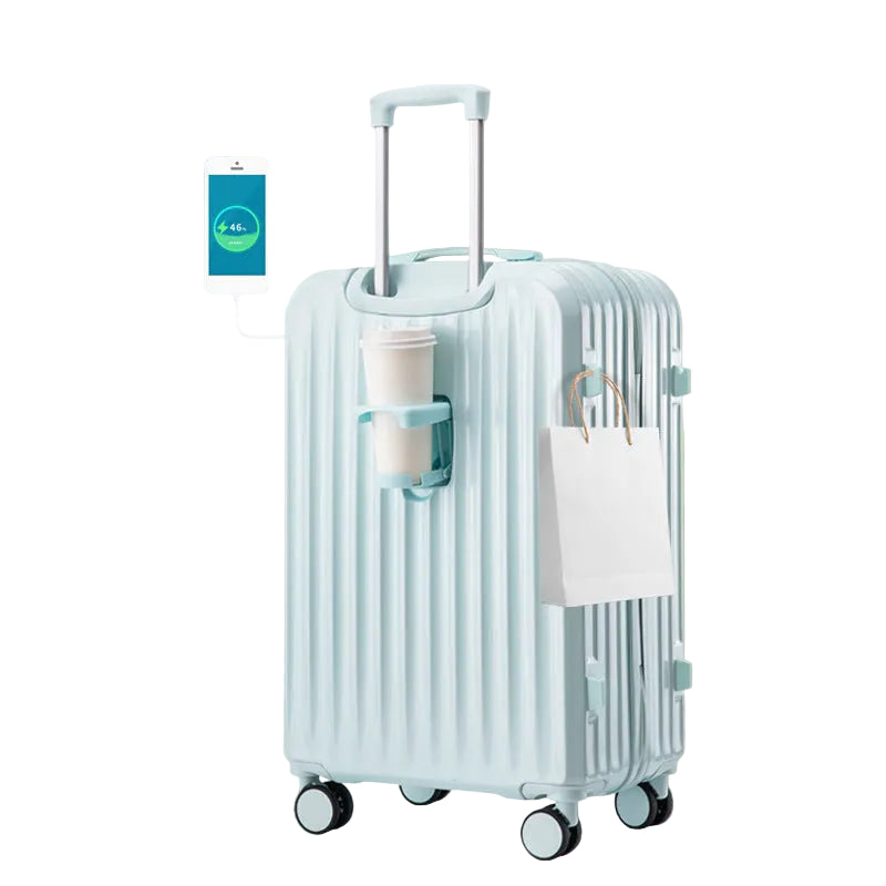 Unisex Reiskoffer Hard-Shell Met Slimme Oplaadfunctie 0
