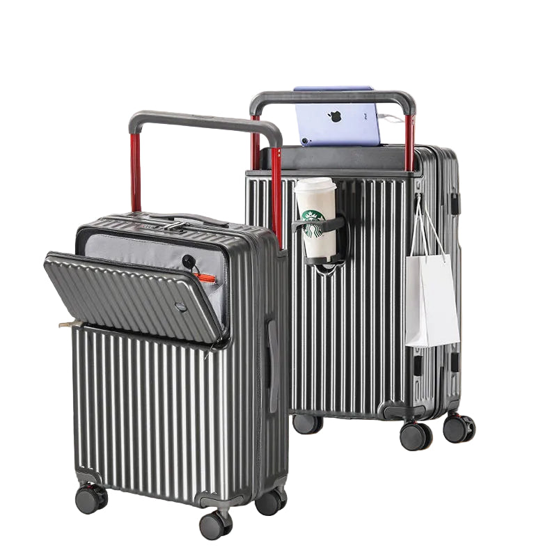 Unisex Rollende Hardshell Koffer Met Meerdere Compartimenten 0