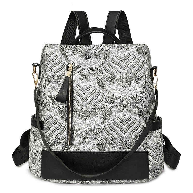 Unisex Rugzak Getextureerd Modern Design Voor School En Laptop Gebruik 4
