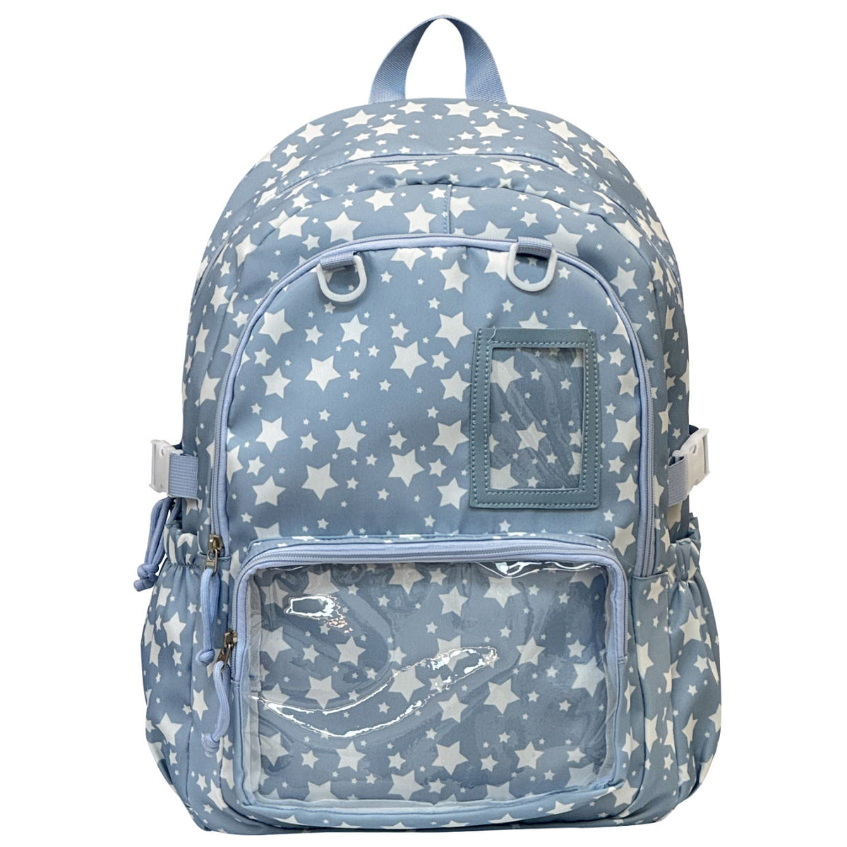 Unisex Rugzak Transparant Met Sterrenpatroon Voor School en Vrije Tijd 0