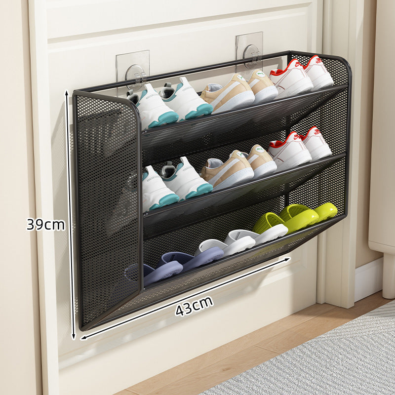 Unisex Schoenenrek Organizer Slank Mesh Ontwerp Voor Boven De Deur 15
