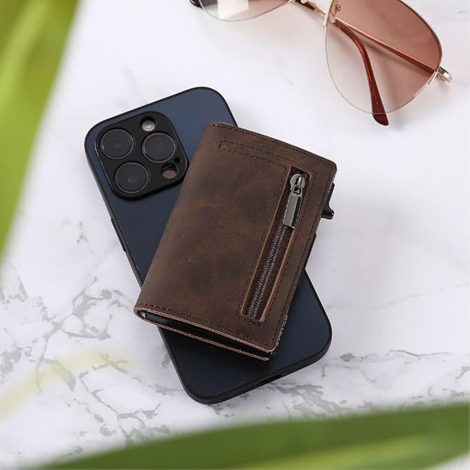 Unisex Slanke Portemonnee met RFID-bescherming 5