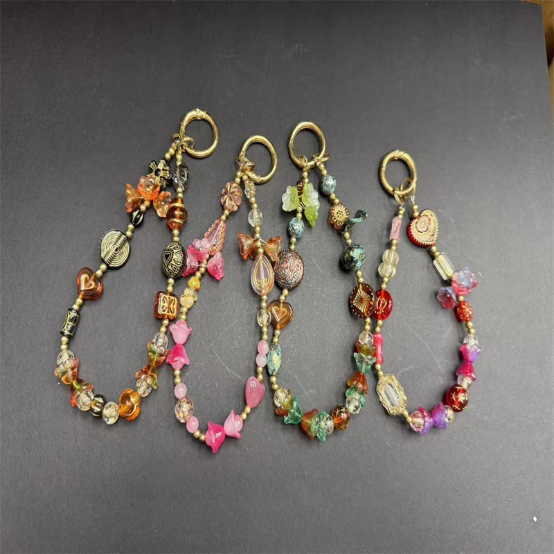 Unisex Sleutelhanger Bloemen Kralen Stijlvol Accessoire 1
