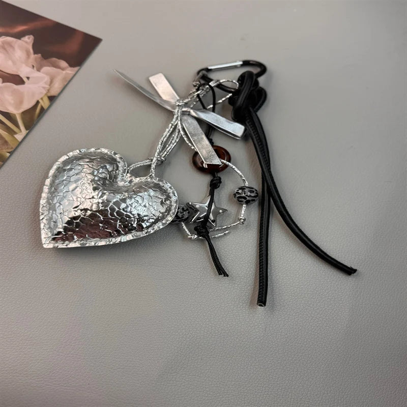 Unisex Sleutelhanger Hartvormig Met Metalen Design 4