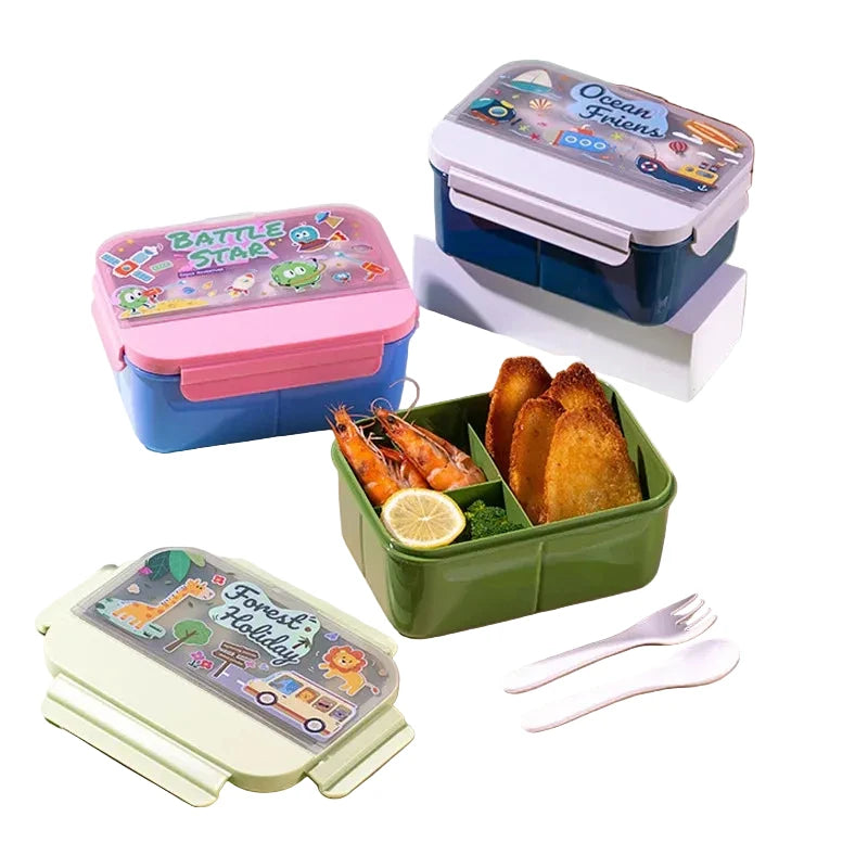 Unisex Snackbox Bento Stijl Met Compartimenten 0