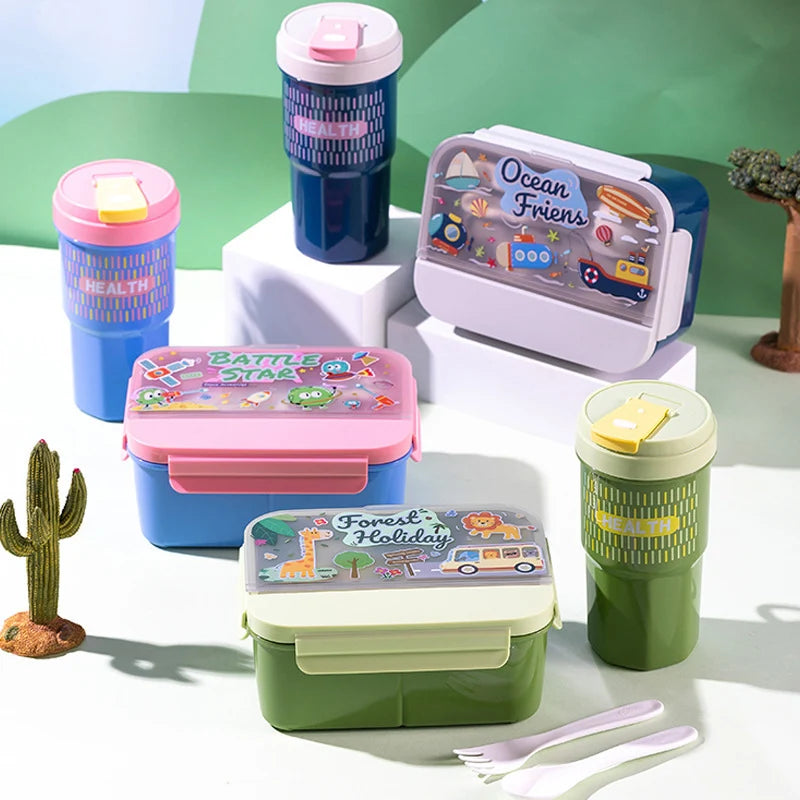 Unisex Snackbox Bento Stijl Met Compartimenten 1