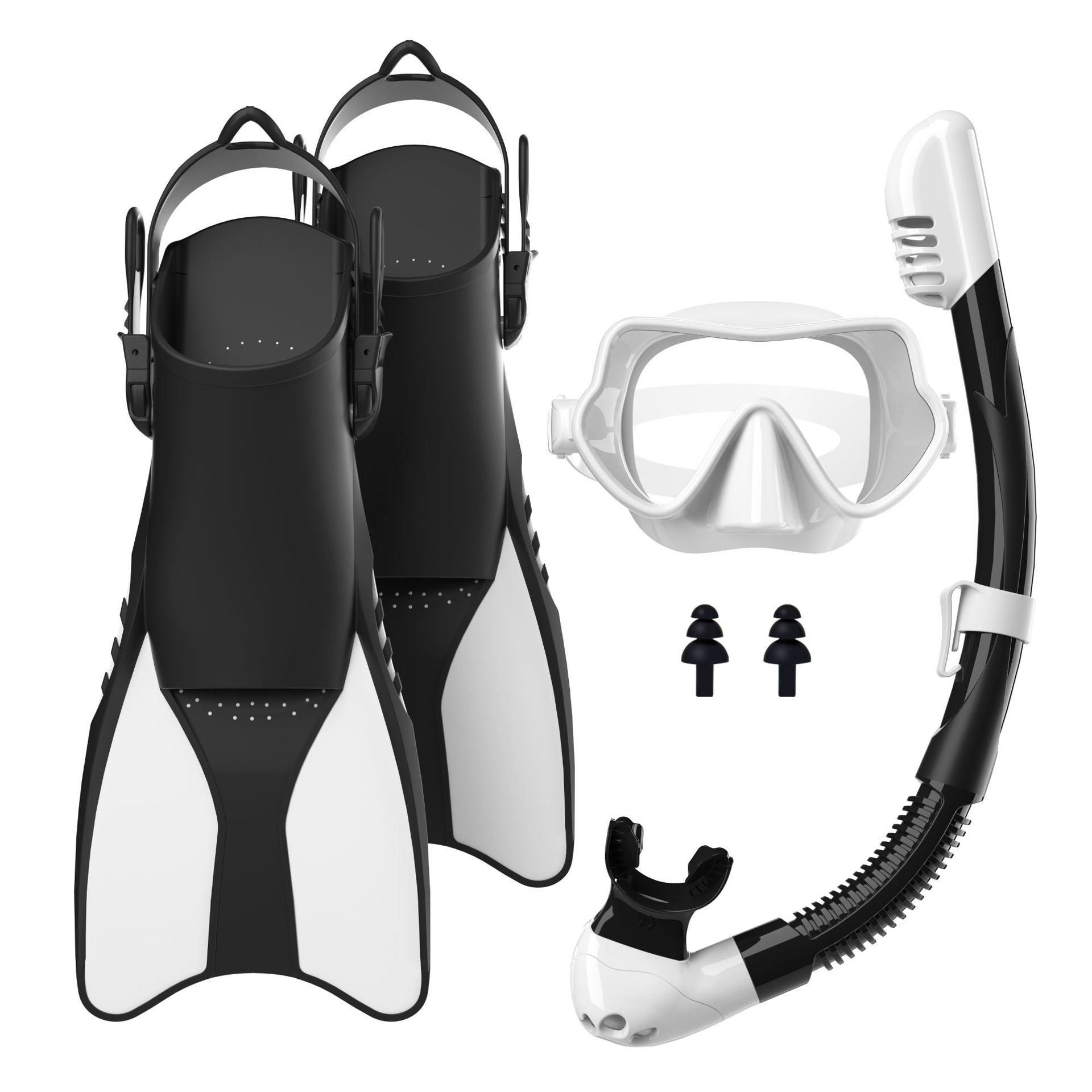 Unisex Snorkelset Compleet met Comfortabele Vinnen en Duikmasker 1