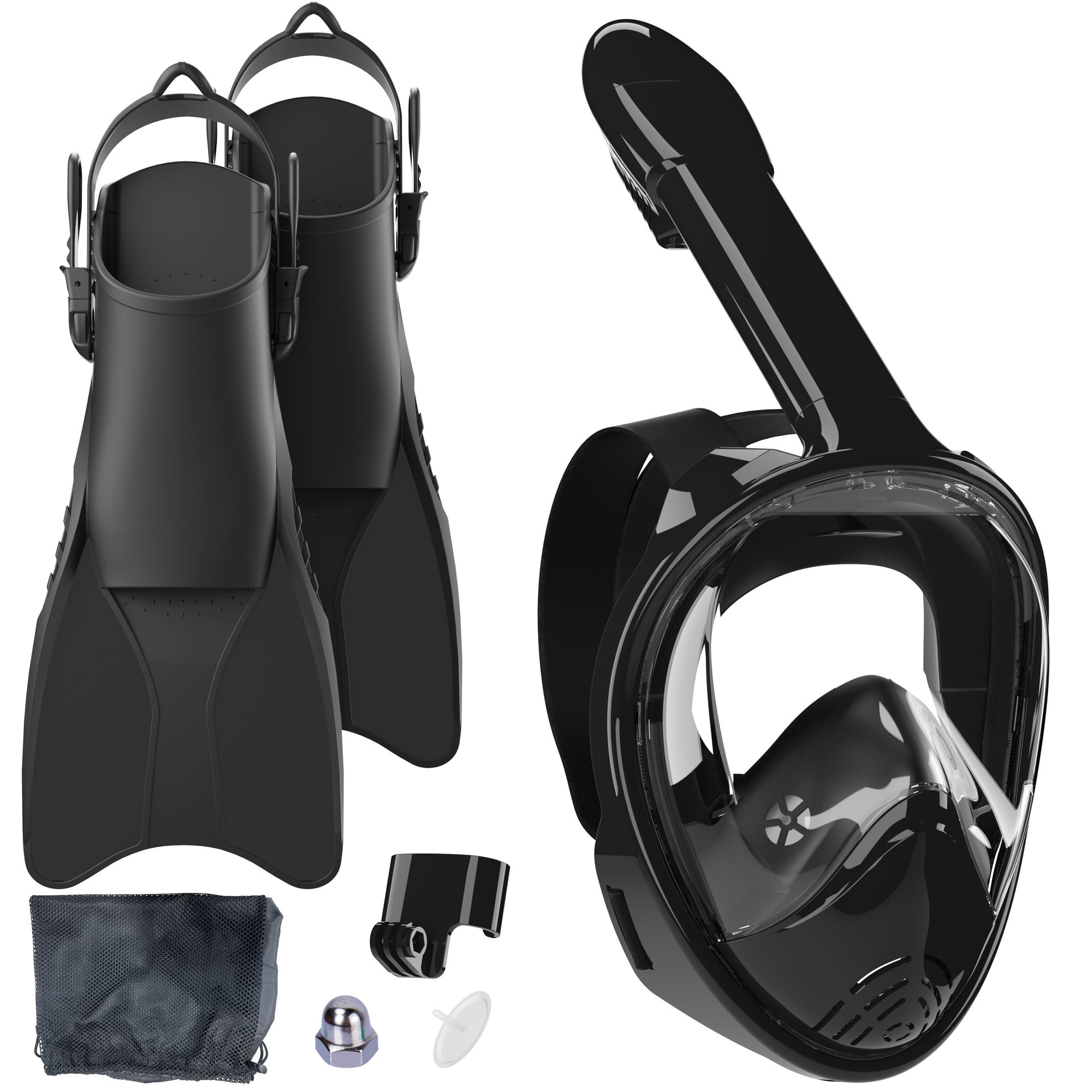 Unisex Snorkelset Volgelaatsmasker en Vinnen 1