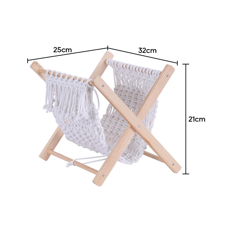 Unisex Speelgoedhangmat Macramé Stijlvol Opbergaccessoire 0