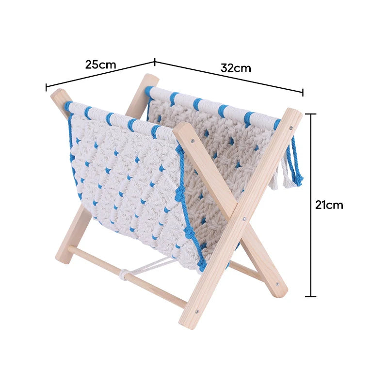 Unisex Speelgoedhangmat Macramé Stijlvol Opbergaccessoire 4