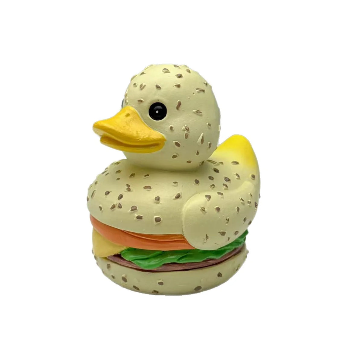 Unisex Speelse Rubber Badeend in Hamburgerstijl 4