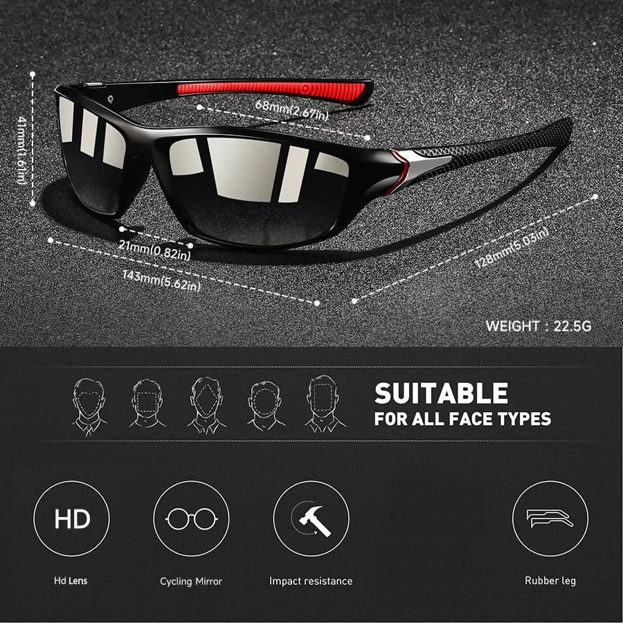 Unisex Sport Zonnebril Gepolariseerd Met UV400 Bescherming 7