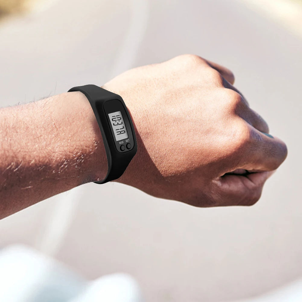Unisex Stappenteller Polsband met LED-display 1