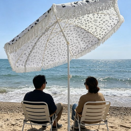 Unisex Strandparasol Met Modern Luipaardpatroon 1