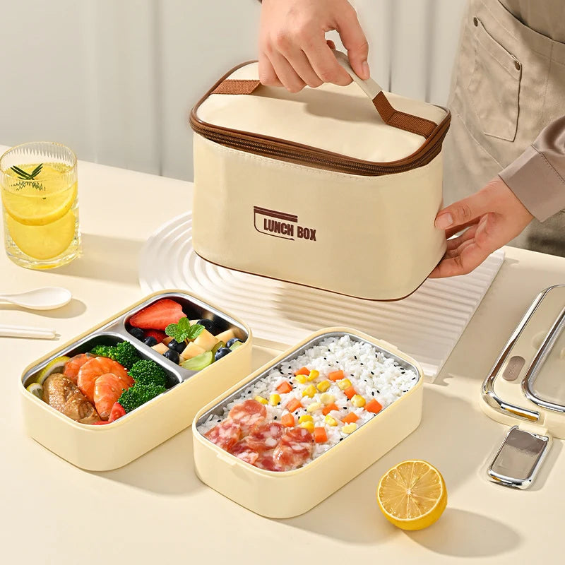 Unisex Thermische Voedselbewaarcontainer Dubbellaags 3